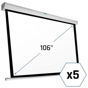 Iggual Pack de 5 Pantallas Eléctricas de Proyección 106 16:9 (234x131 cm)
