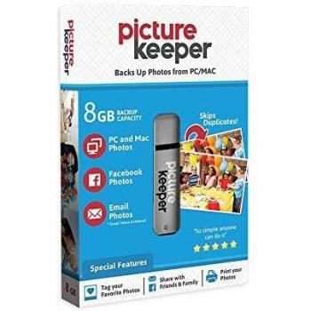 Picture Keeper Portable Flash USB Photo Backup and Storage Device for PC and MAC Computers 8GB