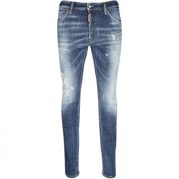DSQUARED2 Slim-fit High-waist Jeans for Men - Color: Navy, Size: 48