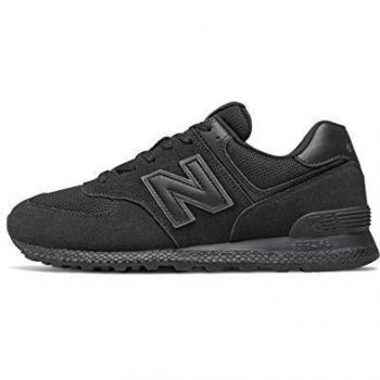 New Balance Men's 574 Sneaker, Black, 8 UK