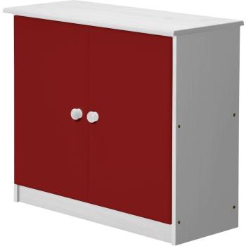 Diseño Vicenza Ribera armario color blanco con detalles rojo