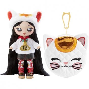 Na! Na! Na! Surprise Series 2 Liling Luck 2-in-1 Fashion Doll and Plush Purse with Lucky Cat Pompom