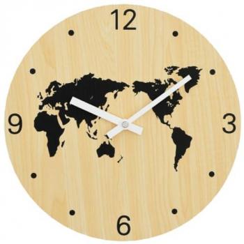 Reloj de pared amarillo y negro Ø 30 cm madera multicapa