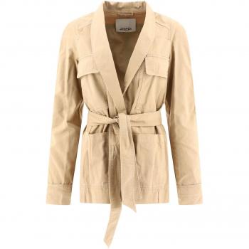 Isabel Marant Women's Loetiza Saharian Jacket in Beige | Size 36 | 24PVE0275FAB1F02I90BE