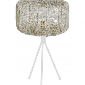 Lámpara de mesa metal blanco 220 V 50 W 33 x 33 x 50 cm