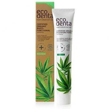 Ecodenta Pasta de dientes orgánica multifuncional con aceite de cáñamo 75ml