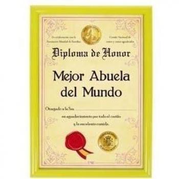 CUADRO de HONOR para regalo. Divertido y Original diseño Modelo ABUELA 