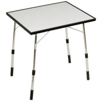 Lafuma Mesa de jardín plegable con altura ajustable,72,5 x 60,5 cm, Resistente a la intemperie, Louisiane, Carbón