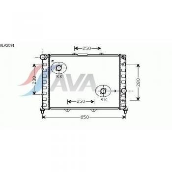 Radiador de Refrigeración del Motor AVA ALA2091