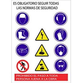 Cartel de Obra en Glasspack 0,7 mm 500 x 700 mm (Pack: 1)