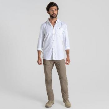 Craghoppers NosiLife Nuoro II Long Sleeve Solar Shield Shirt for Men - White