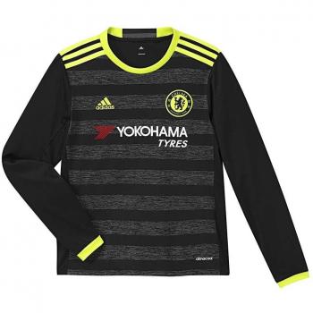 adidas JSY Yl Camiseta 2ª equipación Chelsea FC 2015/16, Niños, Negro/Amarillo/Rojo, 9-10 años