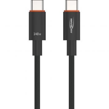 Cable de datos y carga ANSMANN USB-C - USB-C, 0,6 m, 140 W