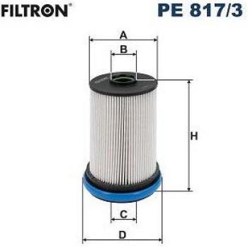 Filtro de combustible FILTRON PE 817/3, compatible con una amplia gama de vehículos, diseñado para eliminar impurezas y contaminantes del combustible, fabricado con materiales de alta calidad para asegurar durabilidad y eficiencia en el rendimiento del 