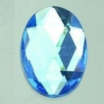 Efco - piedras preciosas facetas de acrílico Oval 8 x 10 Set/10 x 14/13 x 18/18 x 25 mm 30/10/10/2 piezas de colour azul claro