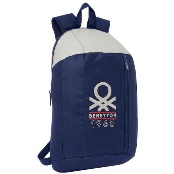 Mini Mochila Benetton Varsity con Compartimientos y Diseño Único