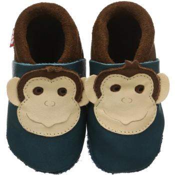 Pololo King Lui 1-55-637 - Zapatillas de casa de cuero para unisex-adulto, color azul, talla 18/19
