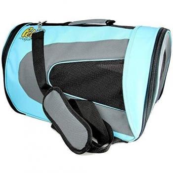 PET MAGASIN Transportadora para Mascotas Flexible, aceptada por aerolíneas, a Prueba de Agua y Plegable, para Gatos, Perros pequeños y Cachorros, para Aviones y Autos