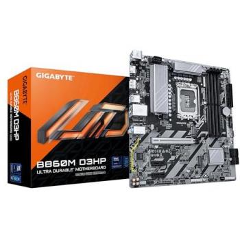 Placa Base Gigabyte B860M D3HP mATX para CPUs Intel LGA1851, VRM 4+1+2+1 Fases, hasta 9066MHz DDR5, 2xPCIe 4