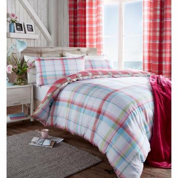 Catherine Lansfield St Ives Comprobar cama doble, Rosa, Cocha para cama doble