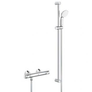 Mezclador Termostático de Ducha Grohtherm 500 1/2 con Juego de Ducha, Cromo (34797000)