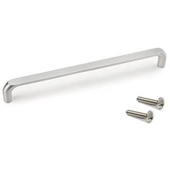 Tirador para mueble Zagreb, 236 mm, intereje 224 mm, Níquel satinado, Zamak, lote de 20 unidades