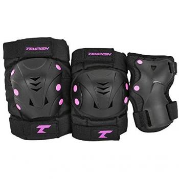 Conjunto de Protección Tempish Taky - Set de Protectores para Patinaje en Color Negro y Rosa