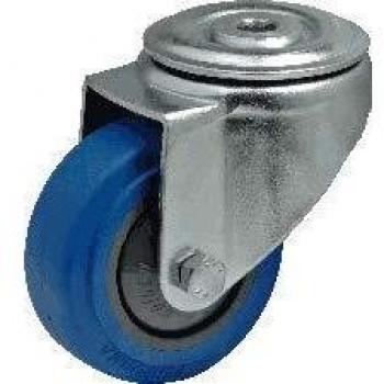 Colson Rueda Giratoria Agujero Pasador Accesorios Almacén Industria Manipulación Materiales Resistentes Superficie Suave Robustas Diametro 80mm - Blue Elastica Performa
