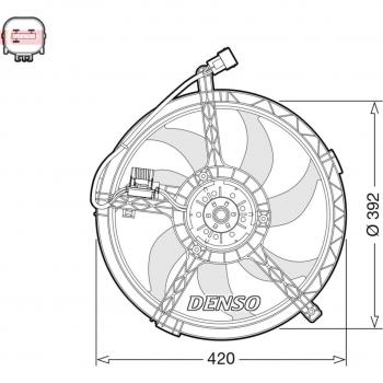 Ventilador de refrigeración del motor DENSO DER05009
