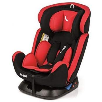 Nurse Driver 2 Silla de Coche Grupo 0 1 2 3, desde Recién Nacido hasta los 36 kg., Instalación con el Cinturón del Automóvil, Máxima Reclinación, Incluye Reductor, Color Rojo