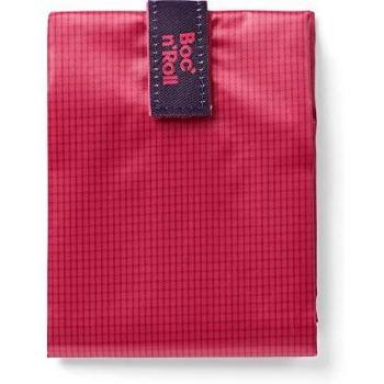 Roll'eat ® | Bolsa Merienda, Porta Bocadillos con Envoltorio Reutilizable, Porta Alimentos Ecológico sin BPA, Bolsa de Tela, Color Rosa - Boc'n'Roll Square