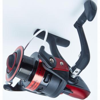 St 3000 carrete de pesca de spinning Trucha rollo con freno frontal carrete de aluminio Carrete con zweifarbiger y patillas Estable para carpas Trucha lucioperca lucio anguilas schleie perca