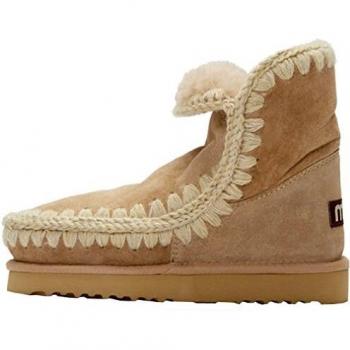 Mou Eskimo 18 Shearling Winter Ankle Boots for Women, Size 37, Camel Brown