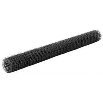 Alambrada de gallinero acero revestimiento PVC 25x1,5 m color verde, gris y rojo - perfecta para plantas y animales, múltiples usos como malla para ventilación, seguridad, ventana y jardín