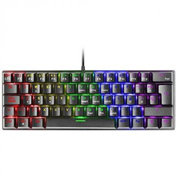 Teclado Mecánico Mars Gaming MK60 Negro RGB, Switch Rojo, Antighosting, Idioma Francés