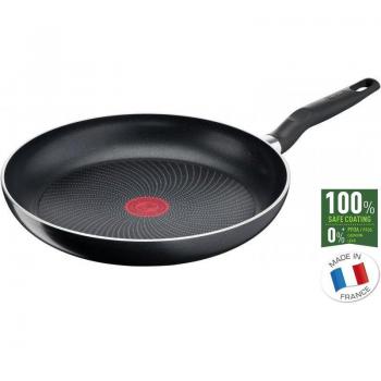 Sartén Antiadherente Inducción Titanio Tefal START'EASY 24cm, Lavavajillas y Horno Apto, Sin PFOA, Negra