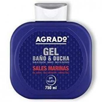 Gel de Baño y Ducha Sales Marinas hidratante, gel de baño PH Neutro 750 ml - AGRADO