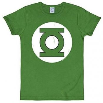Logoshirt DC Comics - Linterna Verde - Logo - Camiseta - Slim-Fit - Verde - Diseño Original con Licencia, Talla S