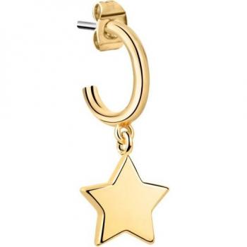 Pendientes Le Petit Story Exigo de Latón Dorado con diseño de aro y estrella para mujer