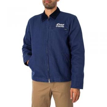 Deus Ex Machina Men's Mechanic Blue Workwear Jacket - XL