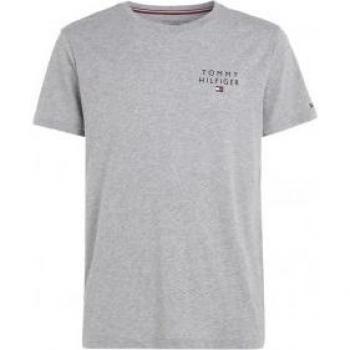 Camiseta de hombre Tommy Hilfiger con logo gris y manga corta