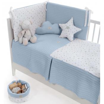 Colcha y Protector Cuna 60x120 Uzturre Benjamin - Colcha y protector de cuna, tamaño 60x120 cm, diseño Benjamin