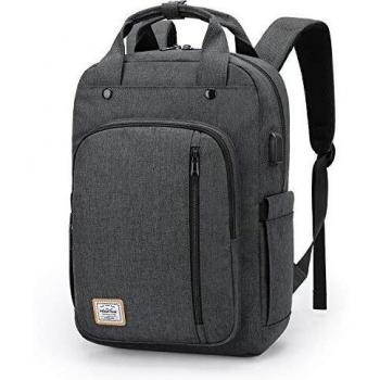 WindTook Mochilas Portatil para Hombre Mujer Mochila Ordenador Portatil 15.4 Pulgadas Multifuncional Mochila Unisex Impermeable con Puerto USB de la Vida Diaria Trabajo Viaja Gris,L/W/H:28x12x41cm