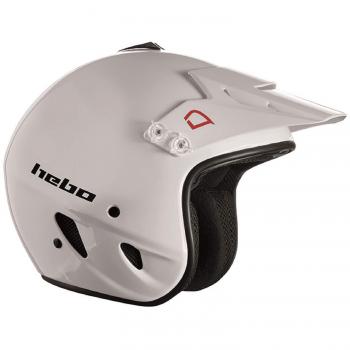 HEBO Trial Zone Policarbonato Casco, Blanco, Talla XS