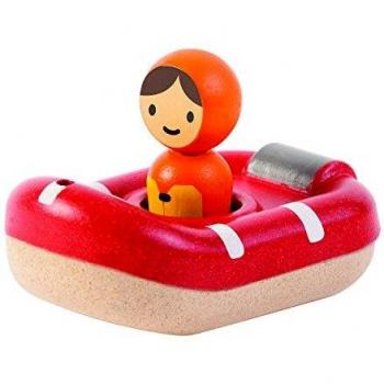 PlanToys- Lancha Guardacostas, Juguete de baño