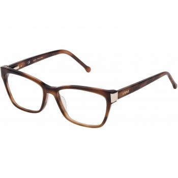 Loewe VLW976M5309AJ Monturas de Gafas, Shiny Brown Havana, 55 Unisex