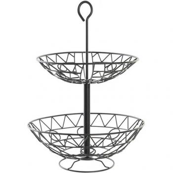 Frutero de Metal Negro DKD Home Decor 28 x 28 x 40 cm