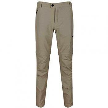 Regatta Highton Zip-Off-Pantalón De Senderismo De Corte Recto Y Tejido Elástico Trousers, Hombre, Parchment, 34