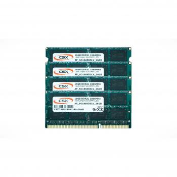 CSX 64 GB de memoria de doble canal Kit 4 x 16 GB 204 pin DDR3-1866 SO-DIMM