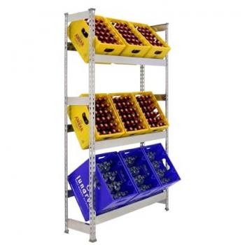 SimonRack Estantería para Cajas de Bebidas, 9 Cajas, 3 Baldas, Soporta 100 kg de Punto Flexión por balda, Dimensiones: 1800x1000x300 mm, Galvan